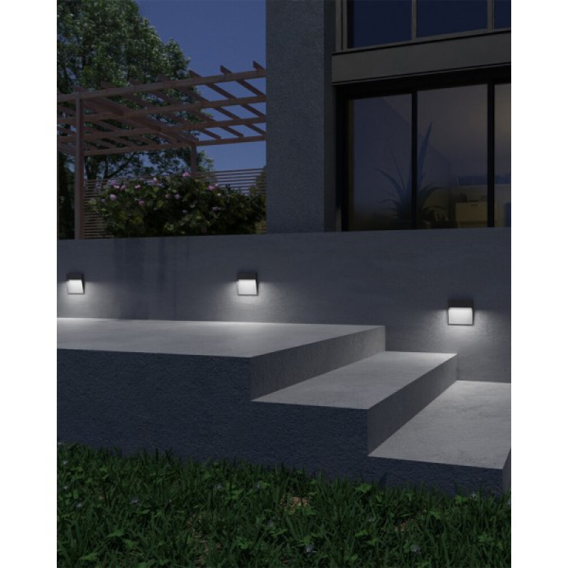 Світильник для підсвітки сходів/коридору Kanlux 33752 Duli LED 1x6.5W 4000K 270Lm IP54 антрацит