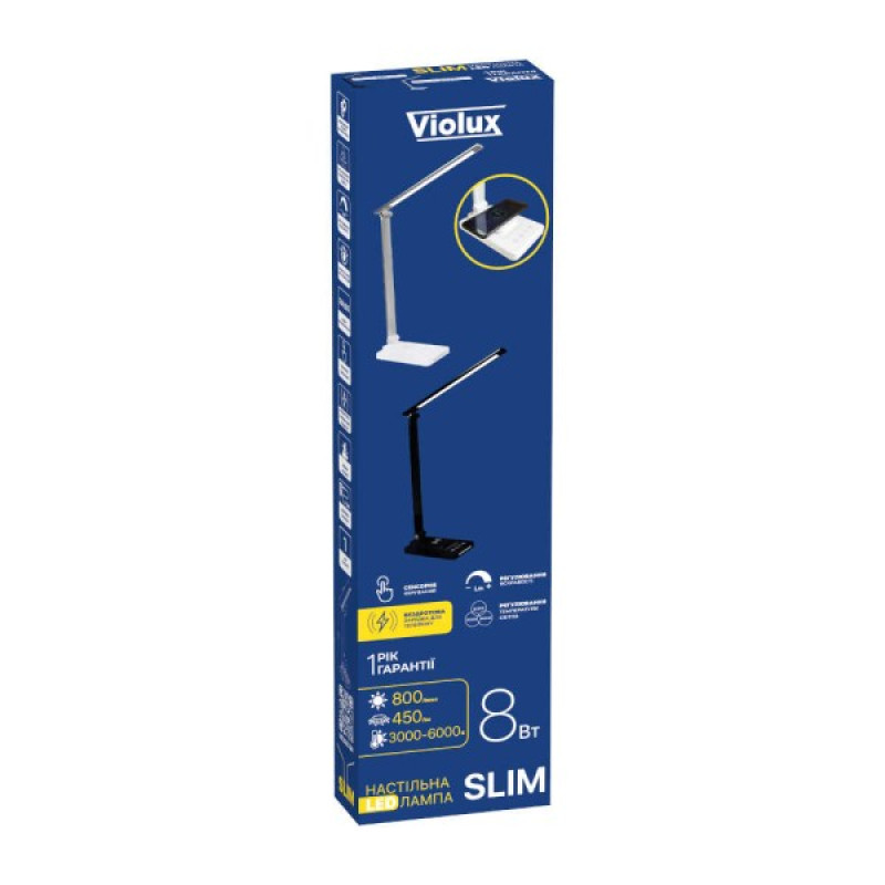 Світильник настільний LED SLIM 8W 3000-6500К срібний Violux ( 540501 )