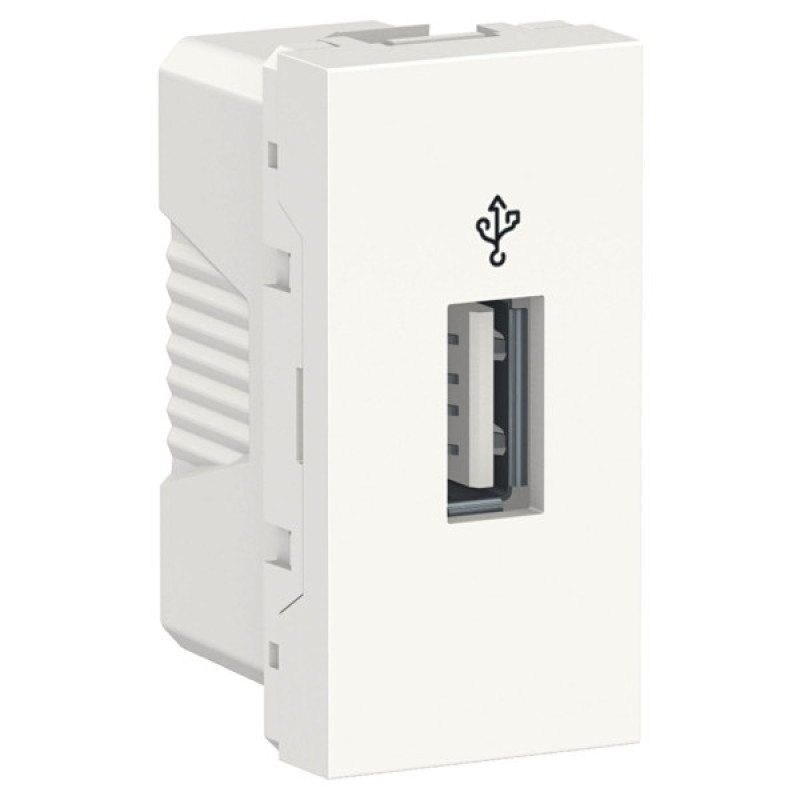 Розетка USB Schneider Electric NU342918 для передачи данных 1М (белый)