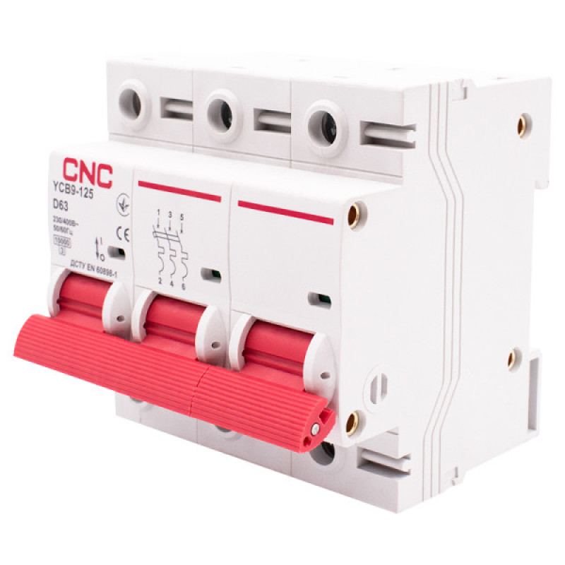 Автоматический выключатель CNC YCB9-125 3Р 63А 10kA D
