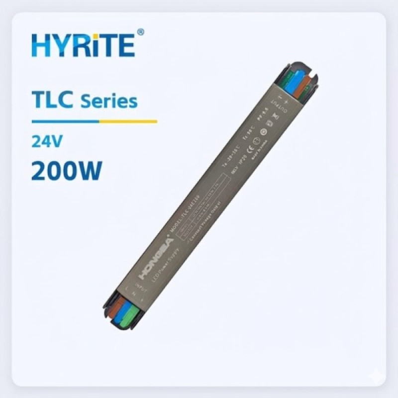 Блок живлення HYRITE Super Slim 200W DC24V з клемою для внутрішнього використання (TLC-24E200)