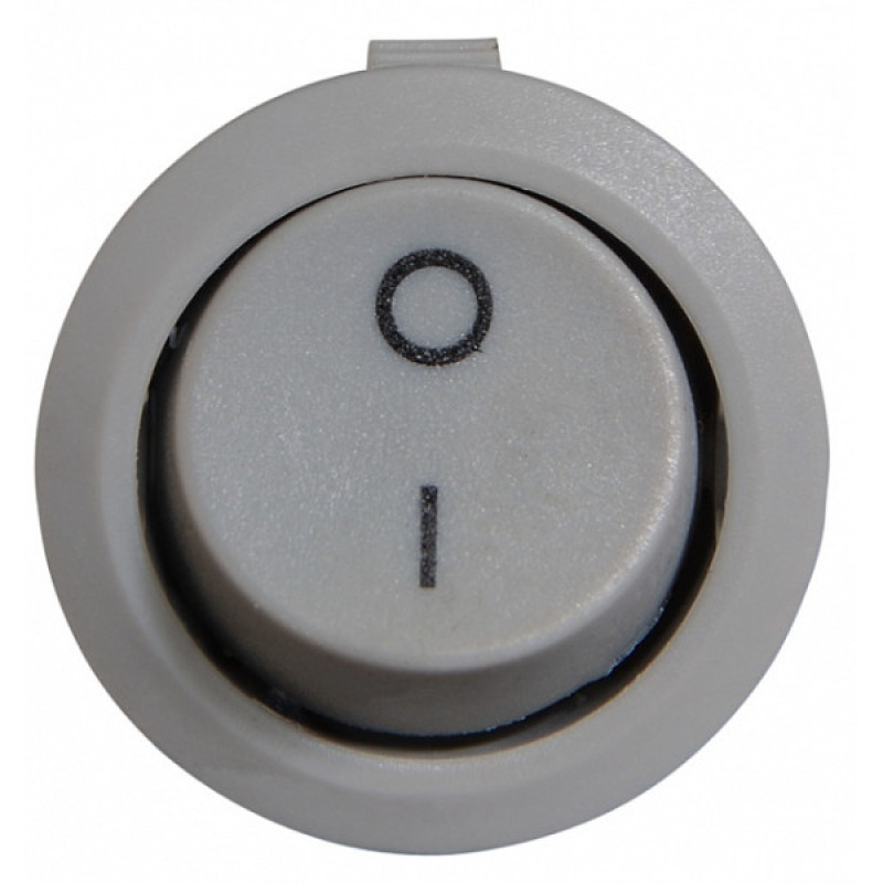 Перемикач Аско-Укрем KCD1-5-101 Grey/Grey (0-I) круглий сірий (A0140040069)