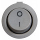 Перемикач Аско-Укрем KCD1-5-101 Grey/Grey (0-I) круглий сірий (A0140040069)