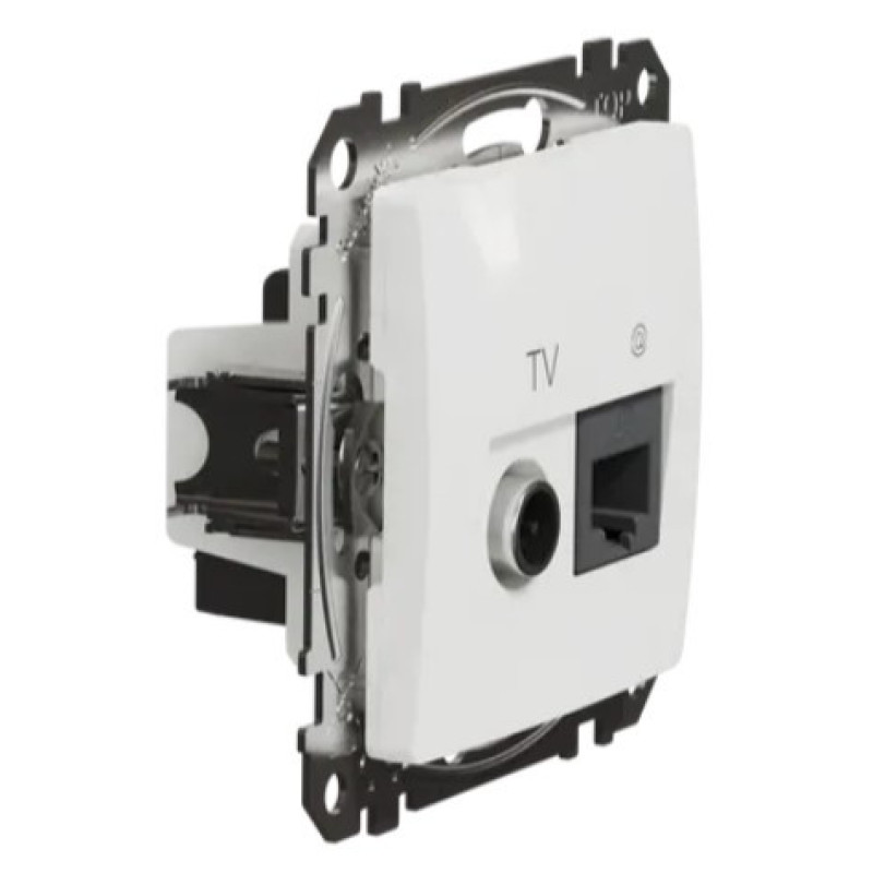Конечная TV-розетка Schneider Electric Sedna Design & Elements + RJ45 кат. 6 UTP белая SDD111469T