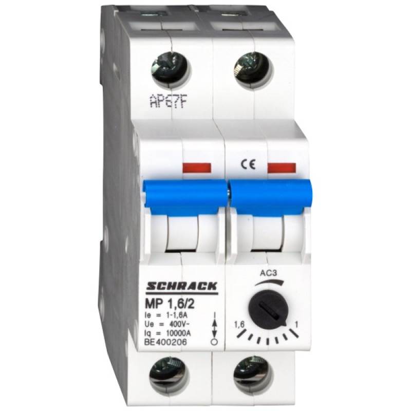 Автомат защиты двигателя Schrack BE400206 1-1,6А 2P