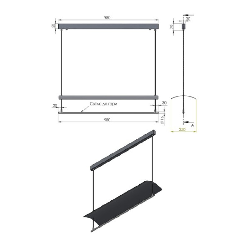 Люстра Pikart 38371-4 Frame LED 1x20W IP20 біла