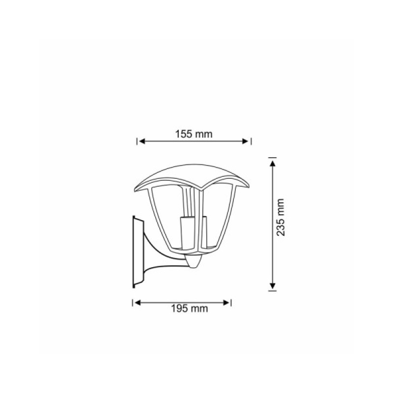 Уличный светильник Goldlux 311863 Igma E27 1x12W IP44 BK