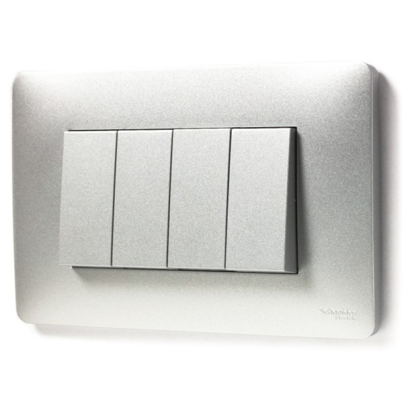 Рамка Schneider Electric NU210430 4М (алюминий)