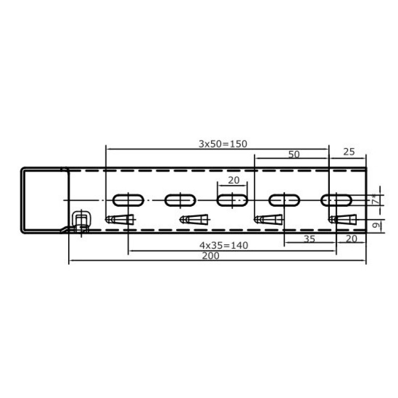 Облегченная консоль ML 200 мм DKC FC34107