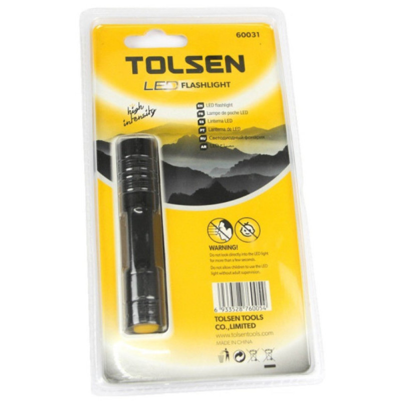 Водонепроникний ліхтар в алюмінієвому корпусі Tolsen (60031) IP66 20х98мм