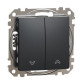 Кнопковий вимикач Schneider Electric Sedna Design & Elements для жалюзі чорний SDD114114