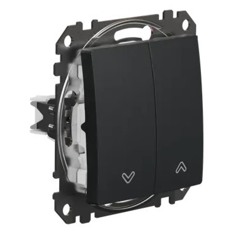 Кнопковий вимикач Schneider Electric Sedna Design & Elements для жалюзі чорний SDD114114