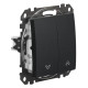 Кнопковий вимикач Schneider Electric Sedna Design & Elements для жалюзі чорний SDD114114