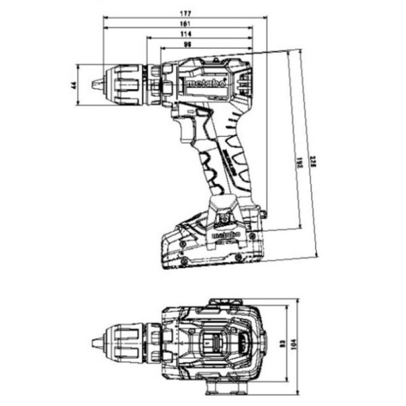 Аккумуляторная дрель-шуруповерт Metabo BS 18 L 2x2Ач Li-Power (614051500)