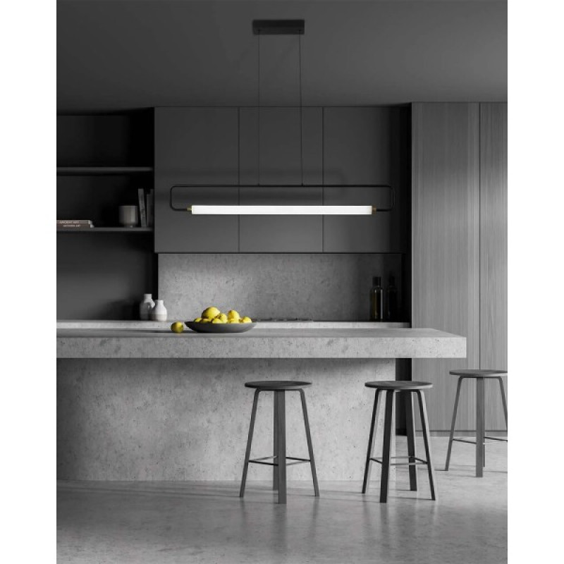 Підвісний світильник, люстра Goldlux 334015 Felicja LED 1x30W 4000K 4600Lm IP20 чорний