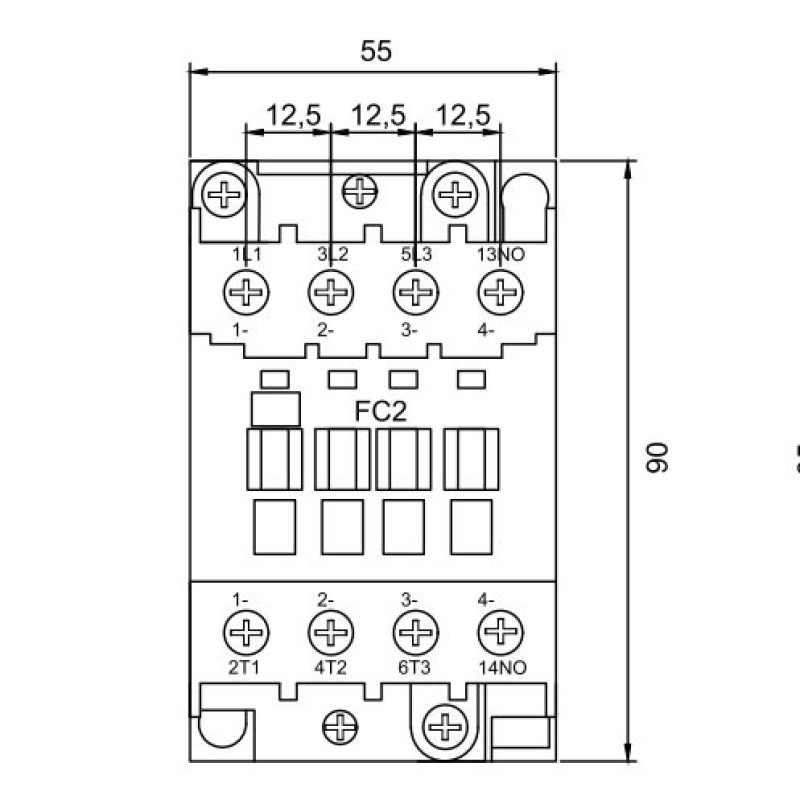 Контактор Promfactor FC-2/25А 1NC AC36В (FC21025036)
