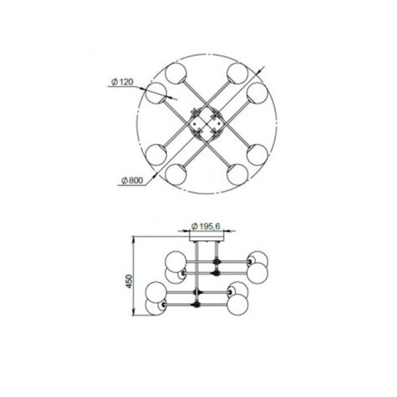 Люстра Pikart 26240-6 Alberto G9 8x60W IP20
