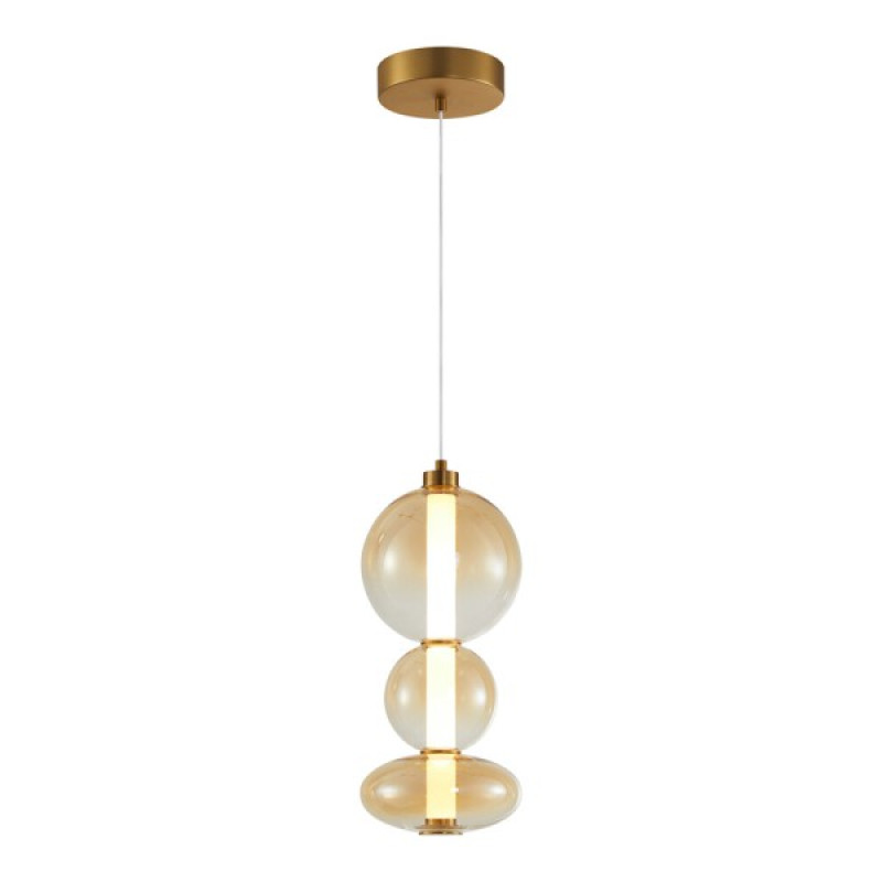 Подвесной светильник, люстра Italux PND-24352V-24W-AB-AMB Sonte LED 1x24W 3000K 2686Lm IP20 янтарный