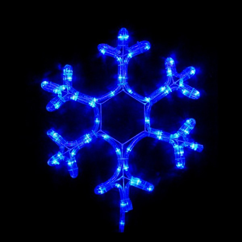 Вулична LED гірлянда Delux EN MOTIF Snowflake (90012962) 40см 12 миготливих діодів IP44 (синє світло)