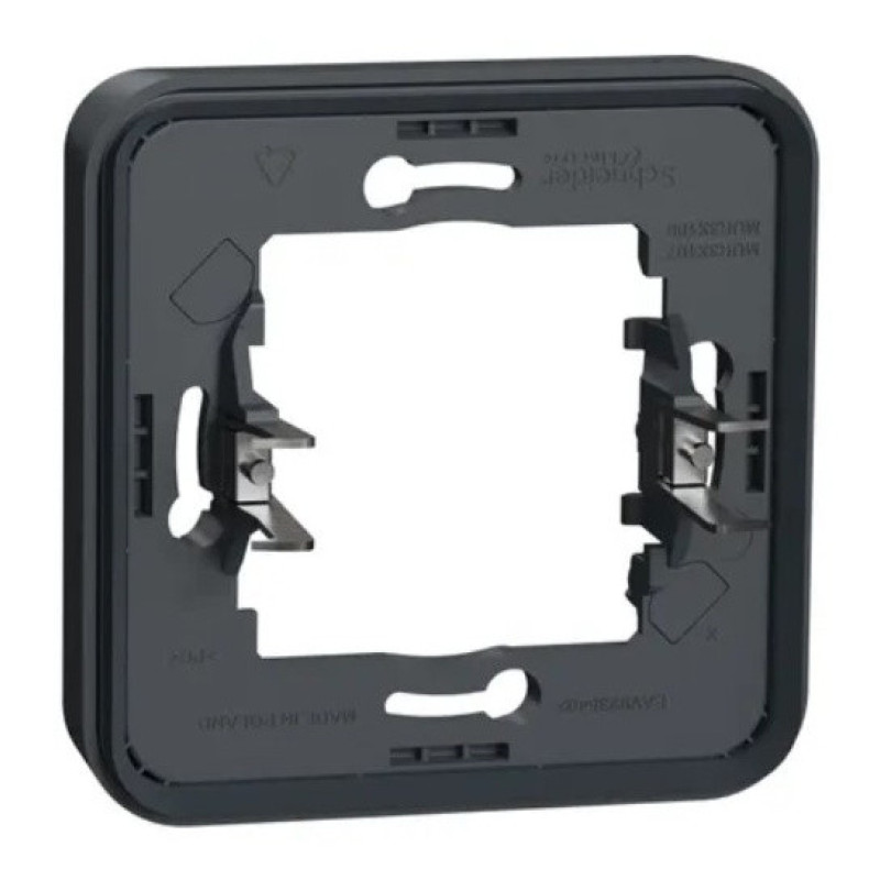 Одноместная рамка Schneider Electric MUR34108 с зажимами IP55 (черный)