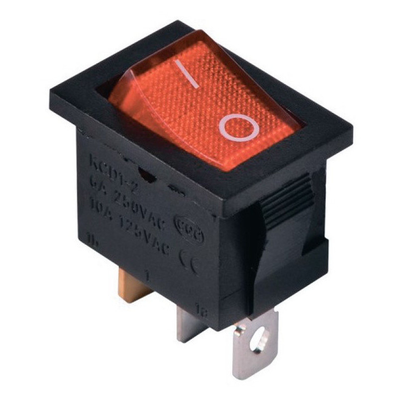 Переключатель TNSy KCD1-2-101N R/B с подсветкой красный (TNSy5500689)