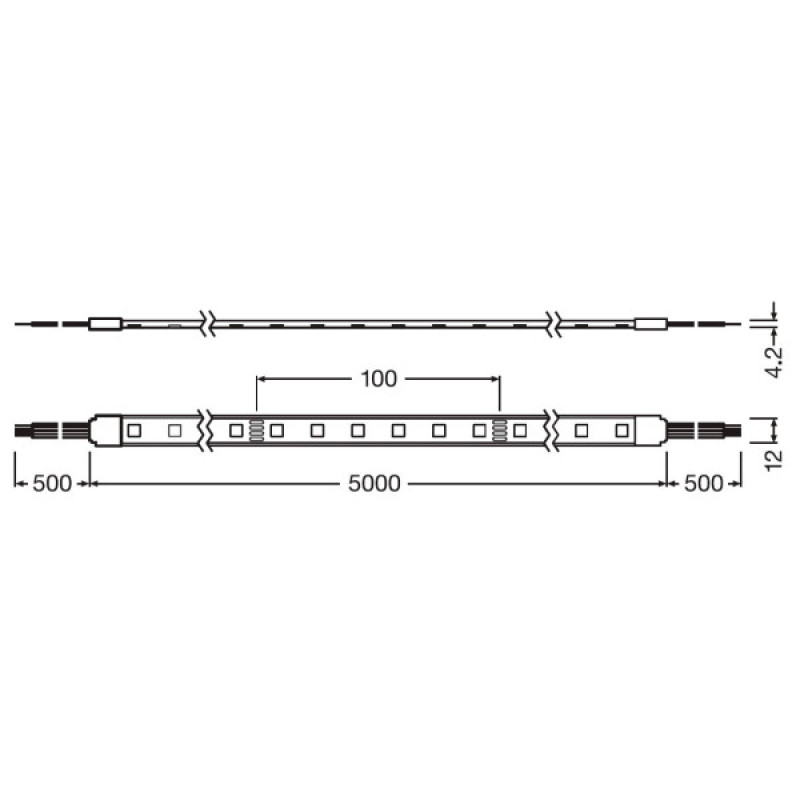 Світлодіодна стрічка Ledvance LS VAL-500 RGB/LS VAL-500 RGB Protected 10х1 LEDV 67Вт (4058075404472) 5м