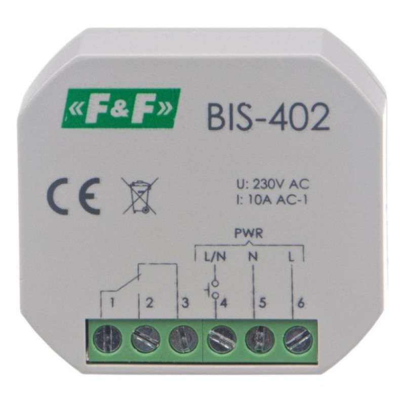 Импульсное реле F&F BIS-402 220В 10А