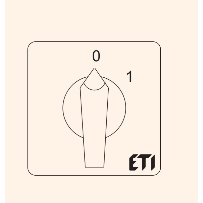 Кулачковий перемикач ETI 004773003 CS 32 90 U (1p "0-1" 32A)