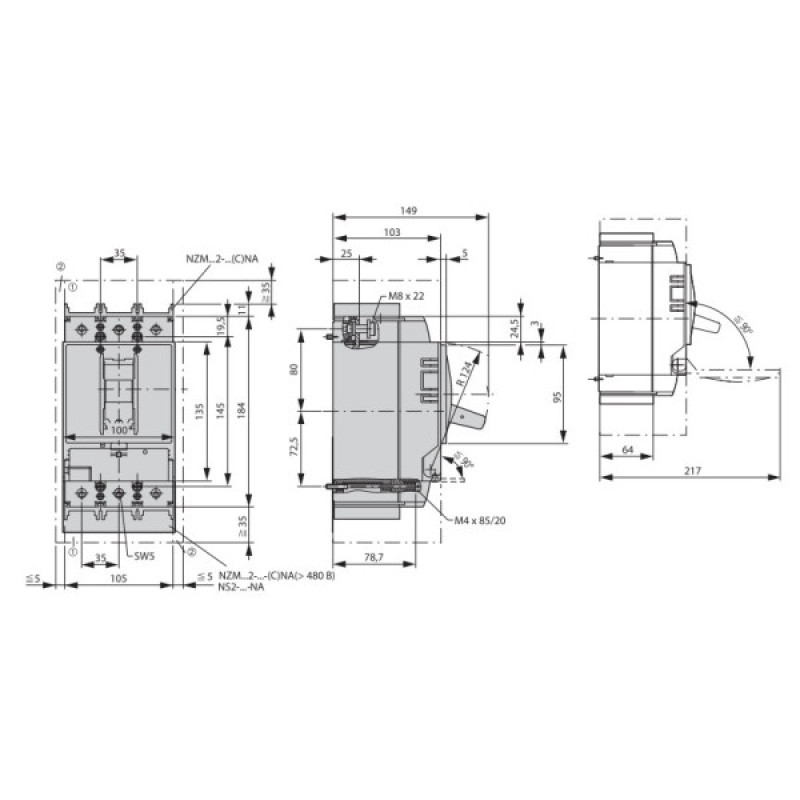Силовой автомат Eaton LZMC2-A250-I