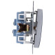 Двойной проходной выключатель Kontakt Simon Simon 54 Premium DW6/2.01/43 (серебро)