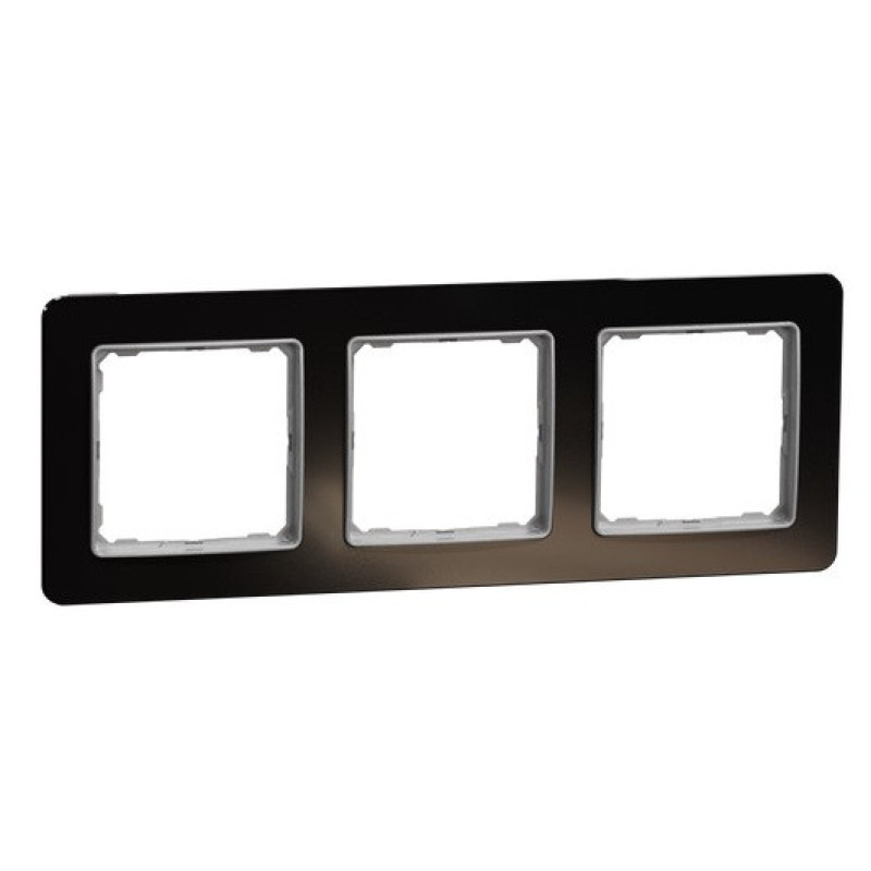 Рамка тройная Schneider Electric Sedna Elements искусственное черное стекло SDD361803