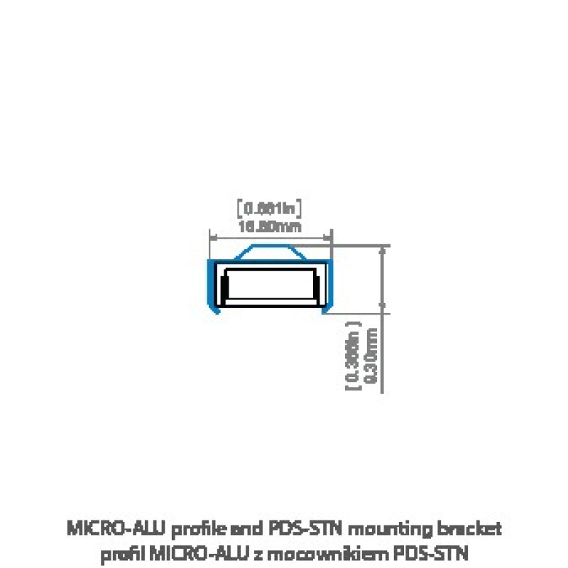 LED-профиль KLUS MICRO-ALU black, 1 метр