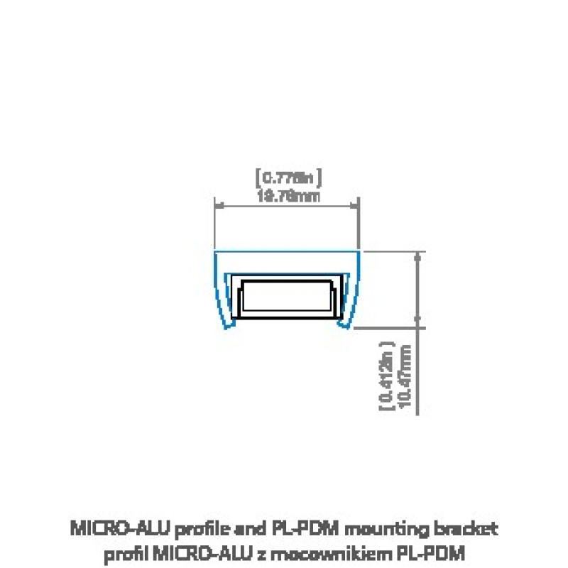 LED-профиль KLUS MICRO-ALU black, 1 метр