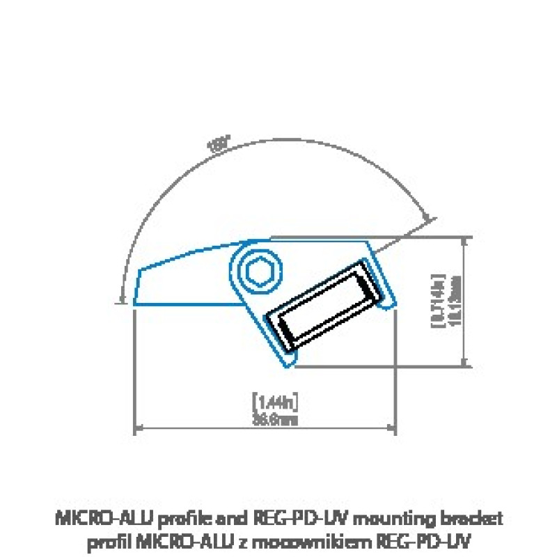 LED-профиль KLUS MICRO-ALU black, 1 метр