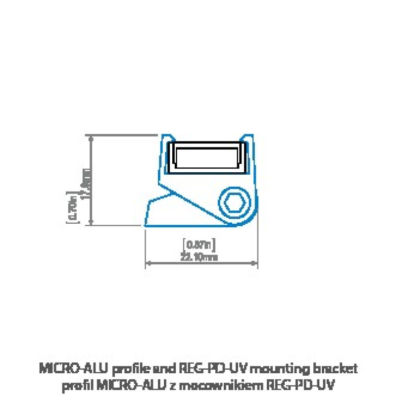 LED-профиль KLUS MICRO-ALU black, 1 метр
