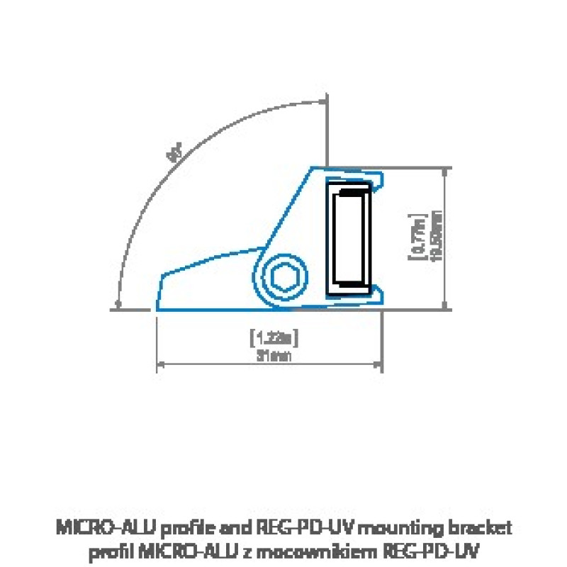 LED-профиль KLUS MICRO-ALU black, 1 метр