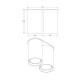 Точечный светильник Pikart 35335-3 LLP Double GU10 2x60W IP20 латунный