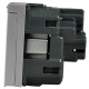 Механизм розетки ABB Zenit N2288.1 PL 2М с заземлением и крышкой (серебро)