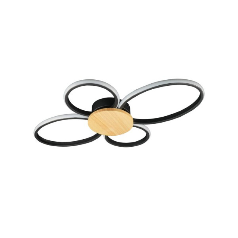 Люстра Goldlux 334350 Sabina LED 1x38W 4000K 5200Lm IP20 чорна