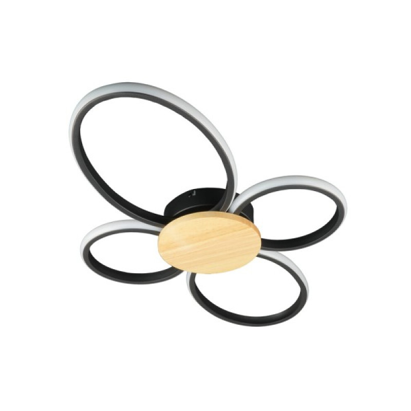 Люстра Goldlux 334350 Sabina LED 1x38W 4000K 5200Lm IP20 чорна