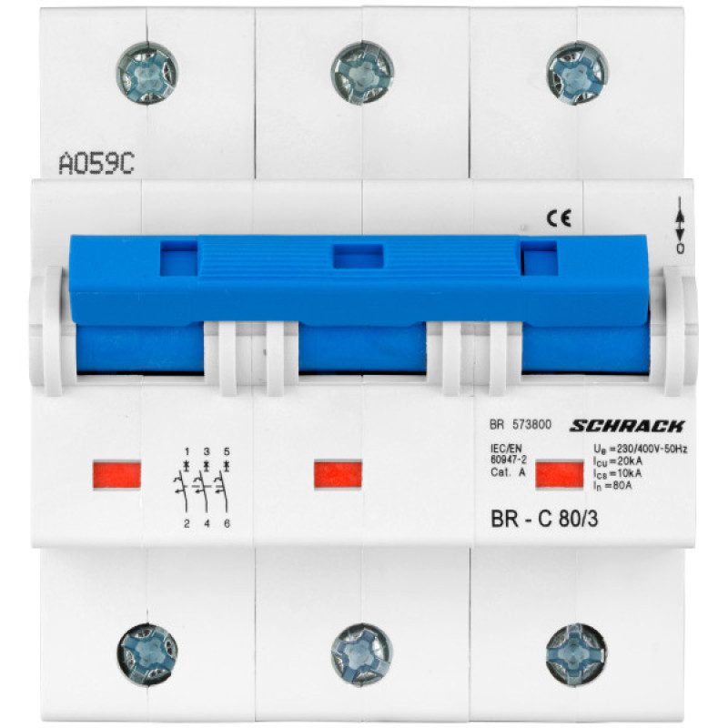 Автоматический выключатель Schrack BR573910 20кА 100А 3P х-ка C