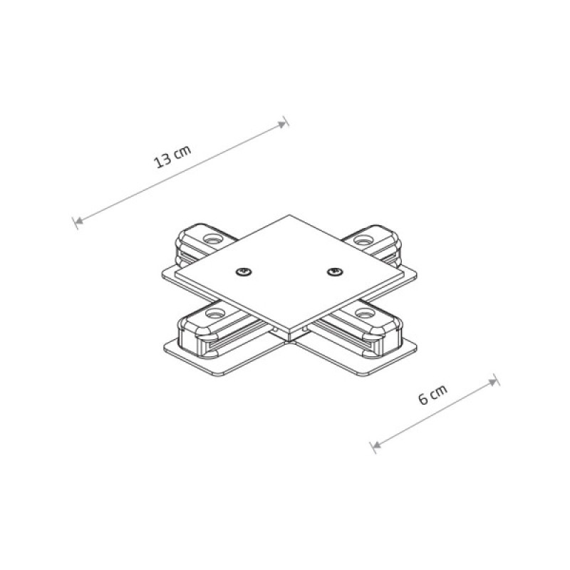 З'єднувач Nowodvorski 8837 Profile Recessed X-connector IP20 чорний