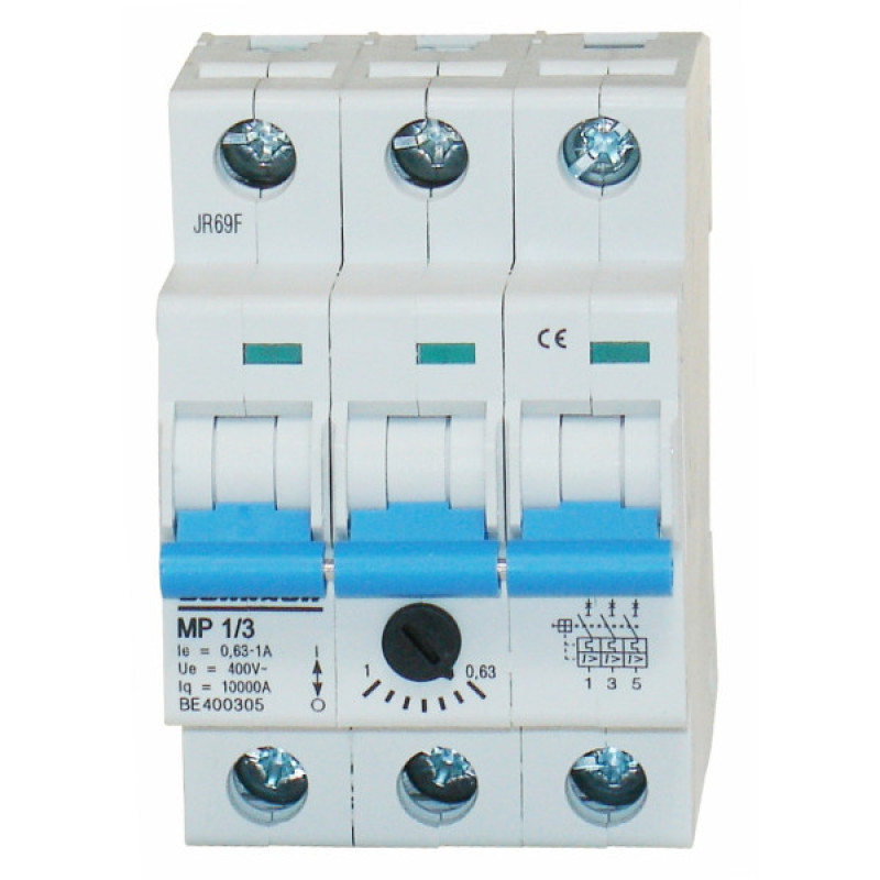Автомат защиты двигателя Schrack BE400305 0,63-1А 3P