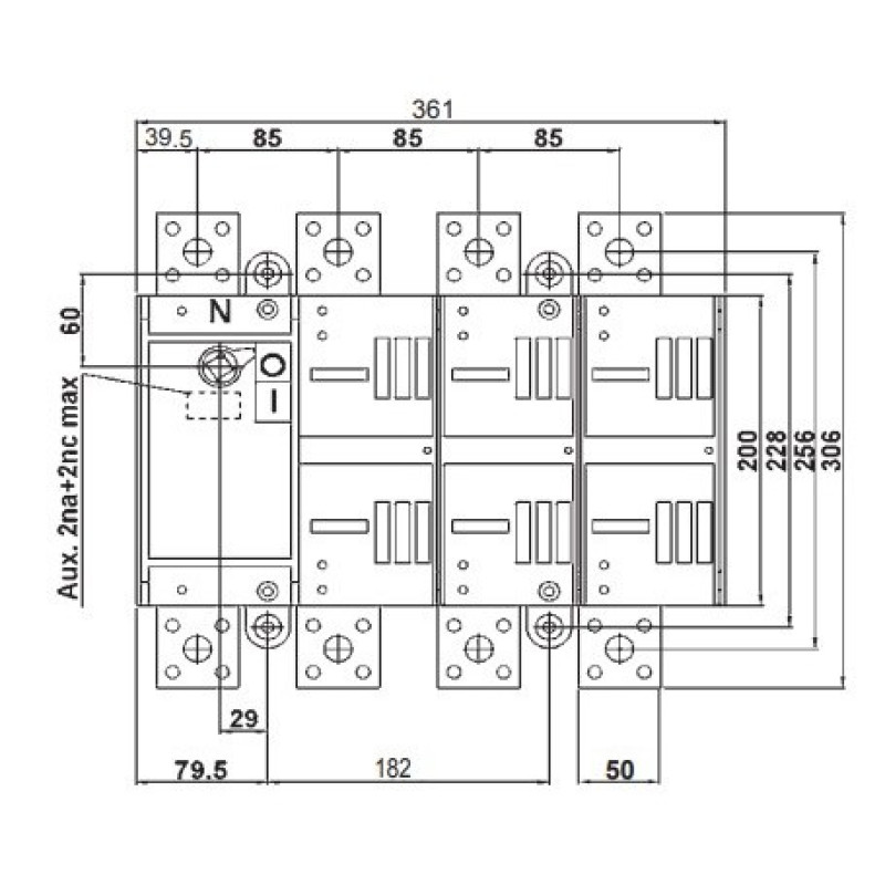 Выключатель нагрузки Technoelectric VC5P 15001SM 1000А 35кА