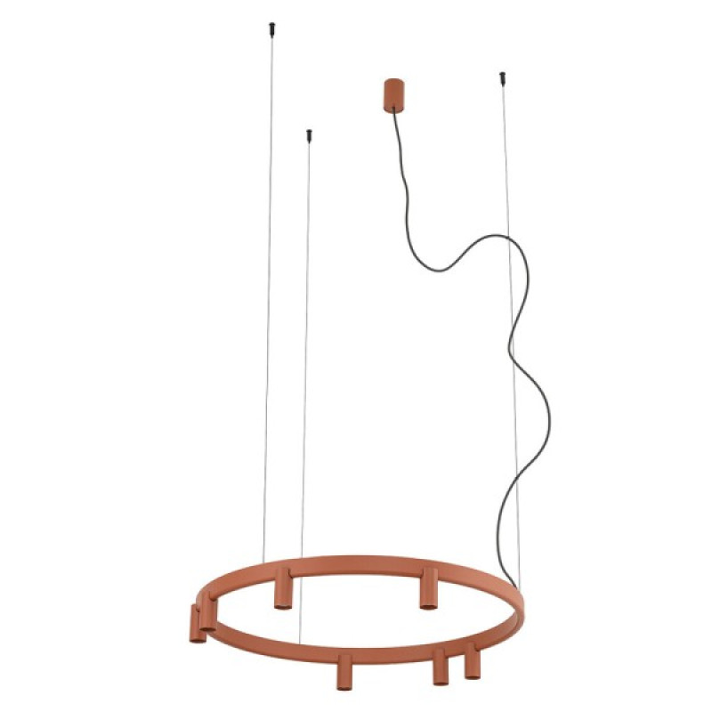 Люстра Nowodvorski 12418 Fourty Round GU10 R35+LED 7+6x10W+9W 3000K 710Lm IP20 терракотовая