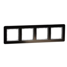 Рамка четырехместная Schneider Electric Sedna Elements искусственное черное стекло SDD361804