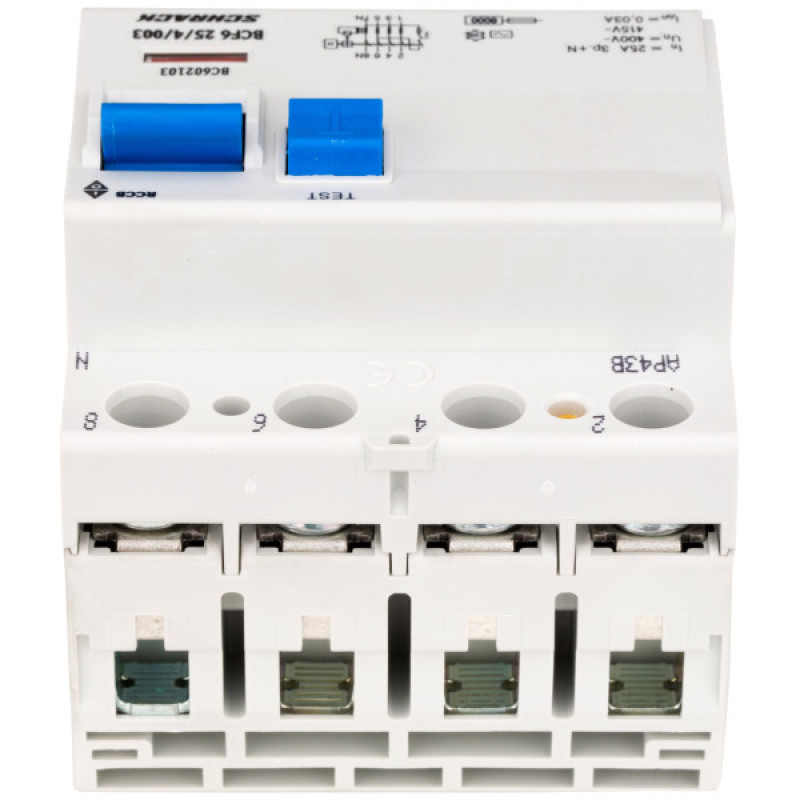 УЗО Schrack BC602103 6кА 25А 30мА 3P+N тип AC