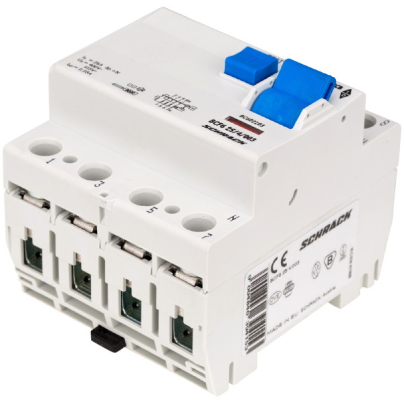 УЗО Schrack BC602103 6кА 25А 30мА 3P+N тип AC