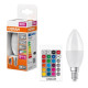 Лампа светодиодная Osram LED CL B40 REM 5,5Вт/827 FR E14 4х1 с пультом