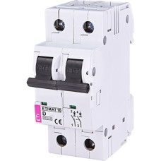 Автоматический выключатель ETI 002153712 ETIMAT 10 2p D 6А (10 kA)